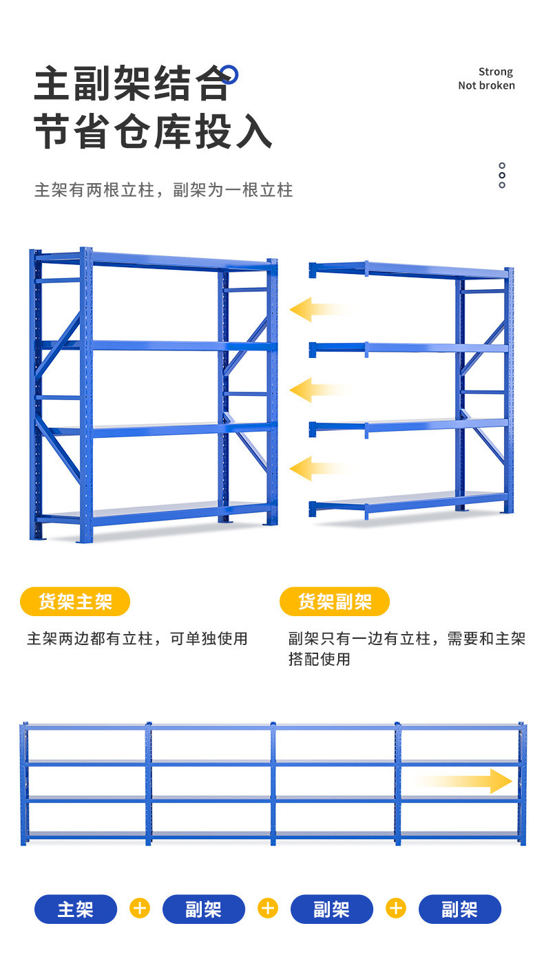 江北新区货架厂家同诺货架供应   钢层板货架  搁板式货架  横梁式货架示例图11